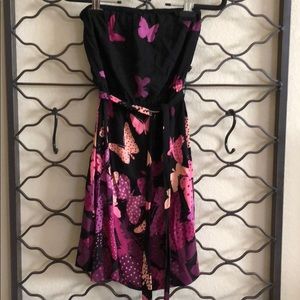 H&M Butterfly strapless dress